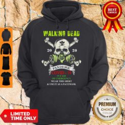Skull Mask Walking Dead 2020 Pandemic Covid 19 In Case Of Emergency Hoodie