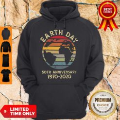 Official Retro Earth Day 50th Anniversary 1970 Retro Sunset Hoodie