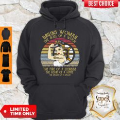 Bruins Woman The Soul Of A Witch The Fire Of A Lioness Vintage Hoodie