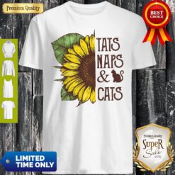 Top Sunflower Tats Naps And Cats Shirt