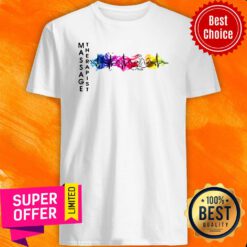 Awesome Massage Therapist Colorful Heartbeat Shirt