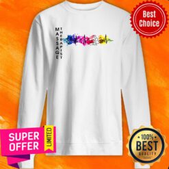 Awesome Massage Therapist Colorful Heartbeat Sweatshirt