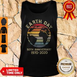 Official Retro Earth Day 50th Anniversary 1970 Retro Sunset Tank Top