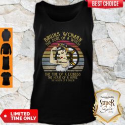 Bruins Woman The Soul Of A Witch The Fire Of A Lioness Vintage Tank Top