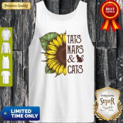 Top Sunflower Tats Naps And Cats Tank Top