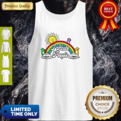 Awesome Sun And Rainbow I Hate People Tank Top