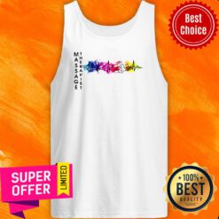 Awesome Massage Therapist Colorful Heartbeat Tank Top