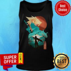 Top Final Fantasy Battle Silhouette Tank Top