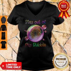 Official Leopard Sunflower Stay Out Of My Bubble V-neck