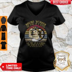 Bruins Woman The Soul Of A Witch The Fire Of A Lioness Vintage V-neck