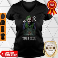 Premium Smile And Put On A Happy Face Joker V-neck