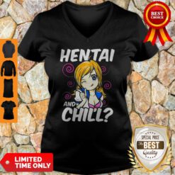 Awesome Hentai And Chill Fanservice Anime v-neck