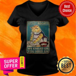 Cat Kittzy Biscuits We Knead Em You Need Em V-neck