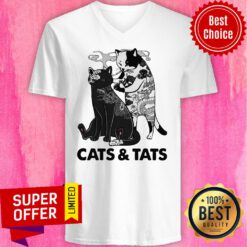 Premium Tattoos Cats And Tats V-neck