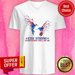 Official American Stay Strong Everything Will Be Ok V-neck