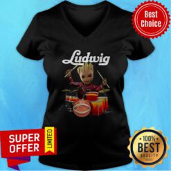 Awesome Baby Groot Ludwig Drums V-neck