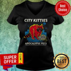 Awesome City Kitties Apocalypse Pets V-neck