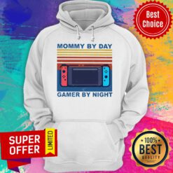 Funny Nintendo Switch Mommy By Day Gamer By Night Vintage Hoodie
