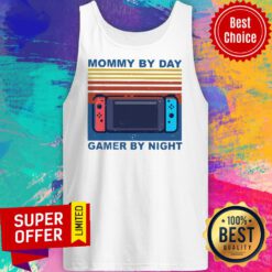 Funny Nintendo Switch Mommy By Day Gamer By Night Vintage Tank Top