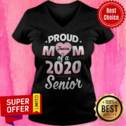 Funny Proud Mom Of A 2020 Senior Jessica Personalized V-neck