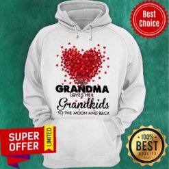 Hearts This Grandma Loves Her Grandkids The Moon And Back Hoodie