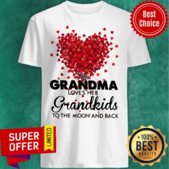 Hearts This Grandma Loves Her Grandkids The Moon And Back Shirt
