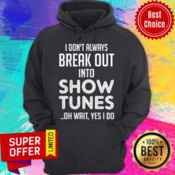 I Don’t Always Break Out Into Show Tunes Oh Wait Yes I Do Hoodie