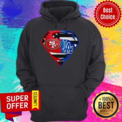 San Francisco 49ers Ear And Los Angeles Dodgers Superman Hoodie