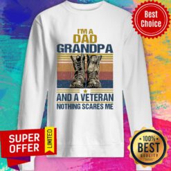 I’m A Dad Grandpa And A Veteran Nothing Scares Me Vintage Sweatshirt
