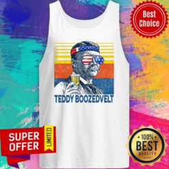 Nice Retro Independence Day Beer Teddy Boozedvelt Tank Top