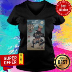 Nice Samurai Vs Virus Demon No 3 V-neck
