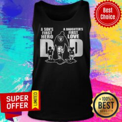 Oakland Raiders Dad A Son's First Hero A Daughter’s First Love Tank Top