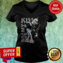 Official Bender Futurama Kiss My Heavy Metal Ass V-neck