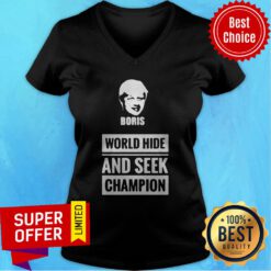 Official Boris World Hide And Seek Champion V-neck