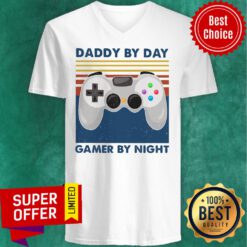 Official Family Daddy By Day Gamer By Night V-neck