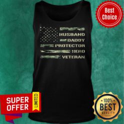 Official Husband Daddy Protector Hero Veteran Tank Top