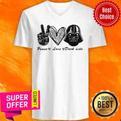 Official Peace Loves Darth Vader Dark Side V-neck