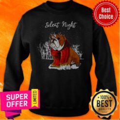 Official Pitbull Dog Christmas Silent Night Sweatshirt