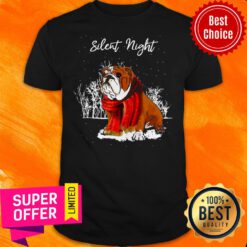 Official Pitbull Dog Christmas Silent Night Shirt