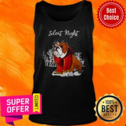 Official Pitbull Dog Christmas Silent Night Tank Top