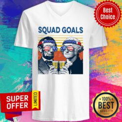 Official Squad Goal American Flag Vintage V-neck