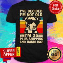 Pitbull I’ve Decided I’m Not Old I’m 25 Plus Shipping And Handling Vintage Shirt