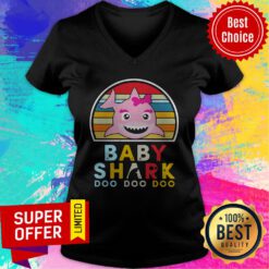 Premium Baby Girl Shark Doo Doo Doo Vintage V-neck