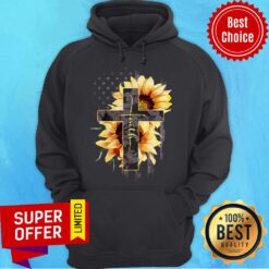 Premium Faith Sunflower Flag Hoodie
