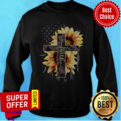 Premium Faith Sunflower Flag Sweatshirt