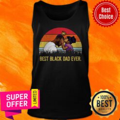 Premium Father’s Birthday Best Black Dad Ever Sunset Vintage Tank Top