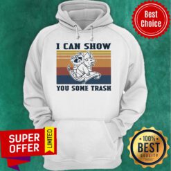 Premium I Can Show You Some Trash Raccoon Retro Navy Hoodie