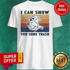 Premium I Can Show You Some Trash Raccoon Retro Navy Shirt