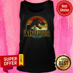 Premium Vintage Fatherhood Is Walk In The Park Tank Top
