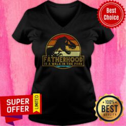 Premium Vintage Fatherhood Is Walk In The Park V-neck